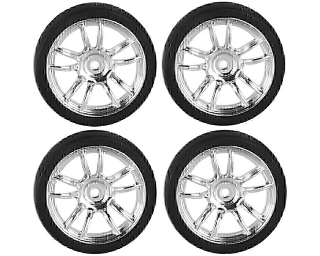 1/18 DRIFT TIRES- STYLE 2- CHROME photo