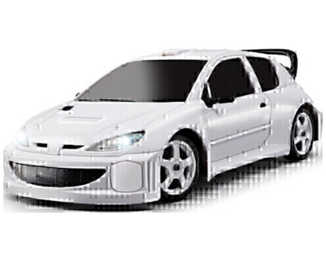 1/28 Pro 1/28 4WD RC Drift/Rally Car with Gyro White 206 photo