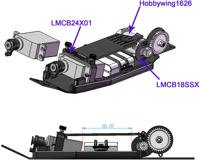 6061 +5mm HS Chassis Conversion Micro B photo