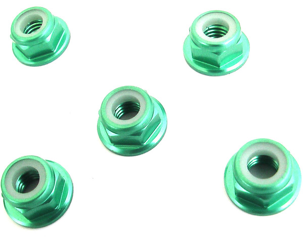 discontinued 5mm Green Flanged Lock Nut (5) photo