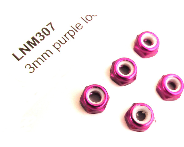 discontinued 3mm Purple Lock Nut (5) photo