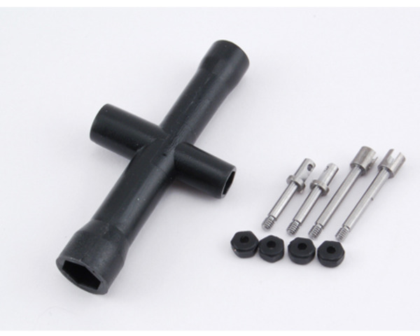 discontinued Front/Rear Threaded Axle Set: All Micros photo
