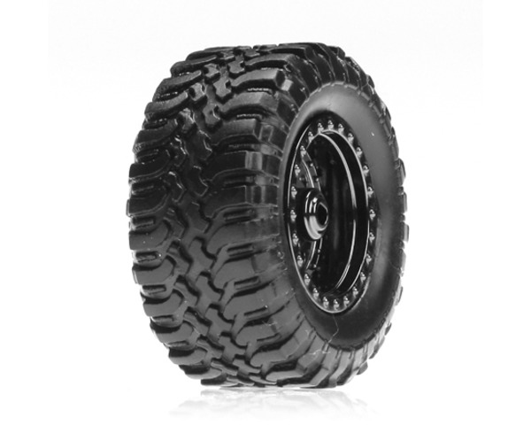 discontinued     Desert Tires Set Mounted Black Chrome (4):Micro photo