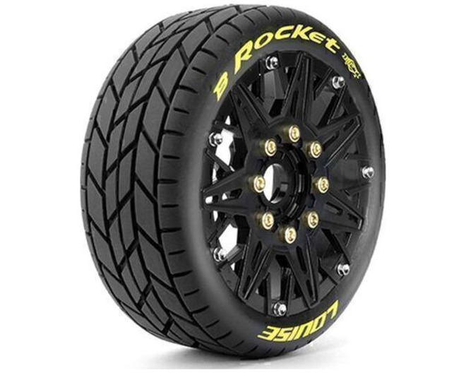 Mft B-Rocket Soft 1/8 Buggy Tires, 17mm Hex, 0 & 1/2 Offset, Mou photo