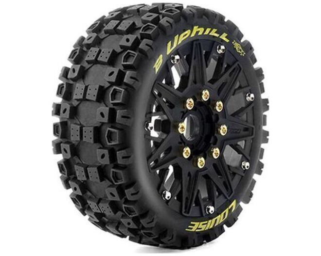 Mft B-Uphill Soft 1/8 Buggy Tires, 17mm Hex, 0 & 1/2 Offset, Mou photo