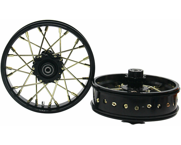 24 wire Gold spoke Black wheel Set Losi Promoto-MX photo