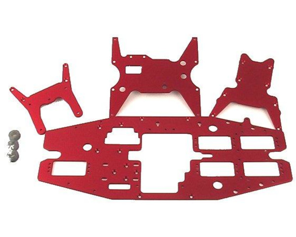 Losi LST Red Aluminum Chassis Plate Set photo