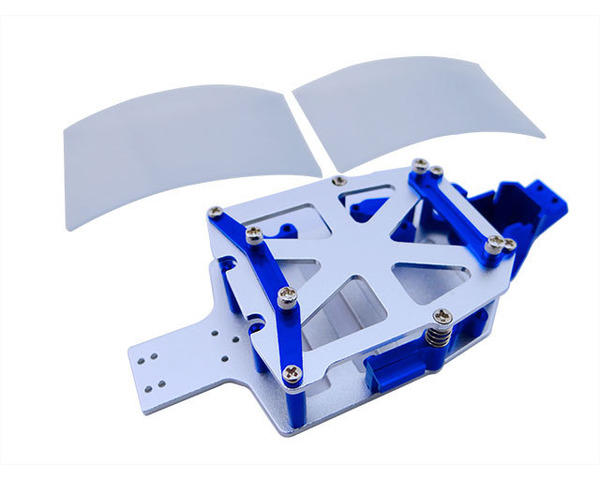 discontinued Aluminum Complete Chassis (Silver w/ Blue) - Losi 1 photo