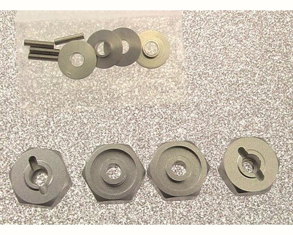 Silver alum. 12mm hex wheel adapter
