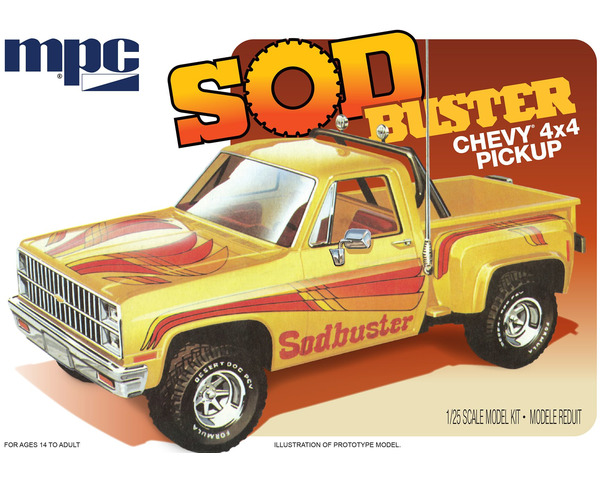 1/25 1981 Chevy Stepside Pickup Sod Buster Plastic Model Kit photo