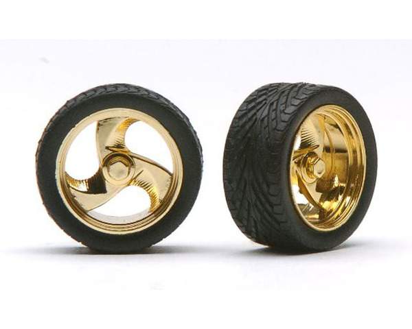 Tri-Blades Rims W/Tires Gold - plastic model accessory photo