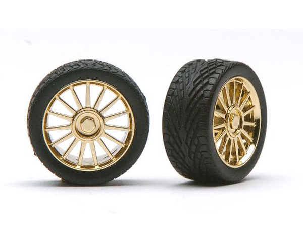 Spiders Rims W/Tires Gold - plastic model accessory photo