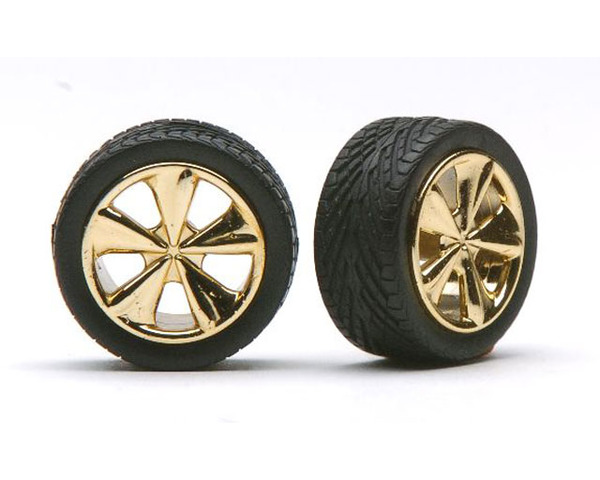 Tiburon's Rims W/Tires Gold - plastic model accessory photo