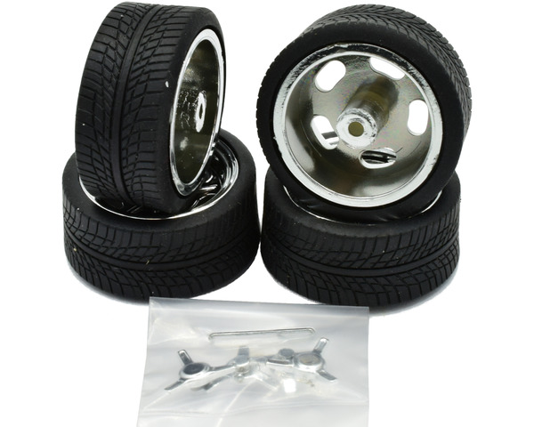 Schuey's 19 inch Rims W/Tires Chrome - plastic model accessory photo