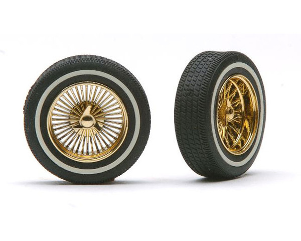 1/18 D's Rims W/Tires Gold - plastic model accessory photo