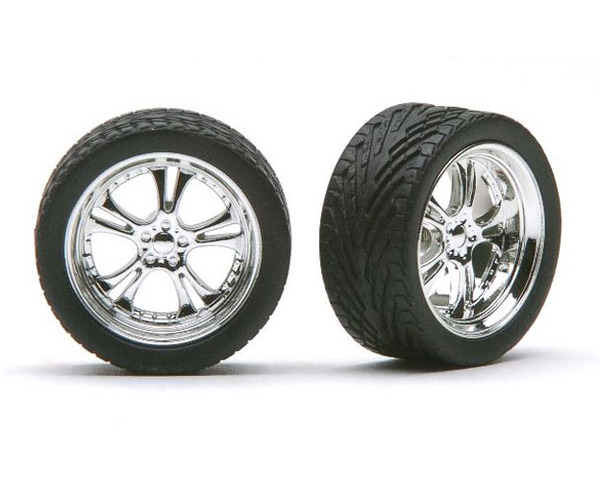 23 Phat Daddy's Rims W/Tires Chrome - plastic model accesory photo