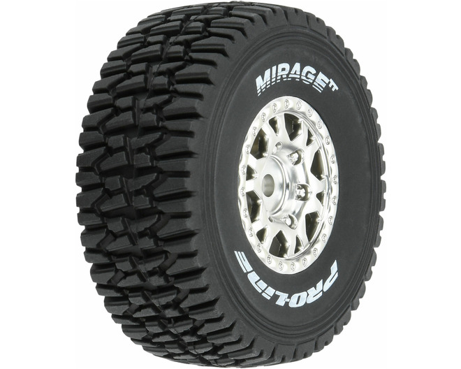 Mirage TT F/R Tires Mounted 12mm Hex Satin Silver Impulse 4 for photo