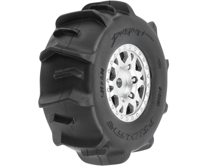Dumont F/R Tires Mounted 12mm Hex Black Impulse 4 for Arrma Moja photo