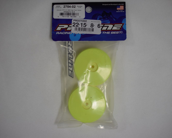 discontinued Velocity VTR 2.4 4WD Hex Front Yellow Wheels 1/10 ( photo
