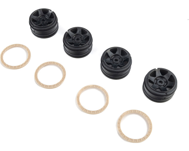 Black right-handino Bahari Wheel w/ Bead Ring (4): SCX30