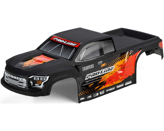 Pre-Cut/Pre-Painted Brute Truck Matte Black Body: Traxxas Mini M