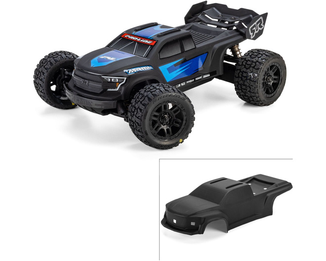 Tap to zoom Pre-Cut/Pre-Painted Brute Truck Matte Black Body: ARRMA MINI KRA
