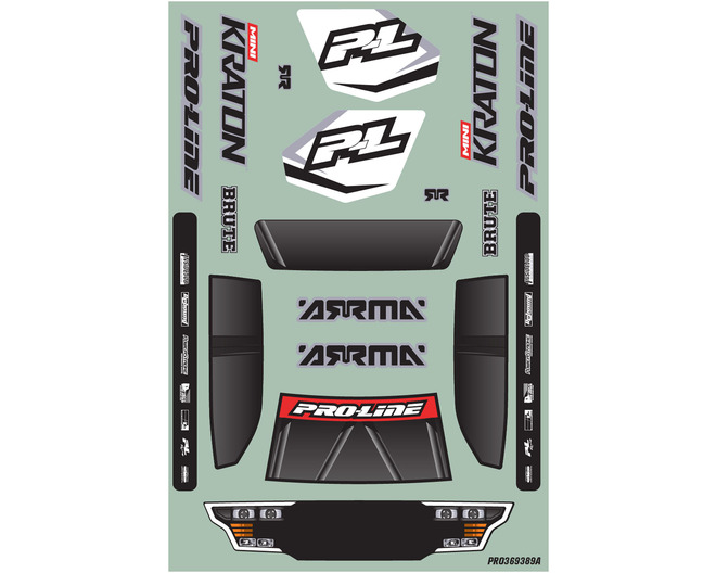 Tap to zoom Pre-Cut/Pre-Painted Brute Truck Matte Black Body: ARRMA MINI KRA