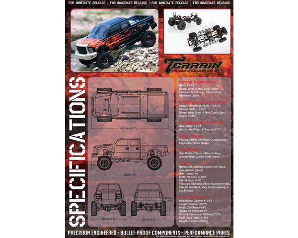 discontinued RC4WD Terrain RTR Truck Kit W/Crusher Body Set photo