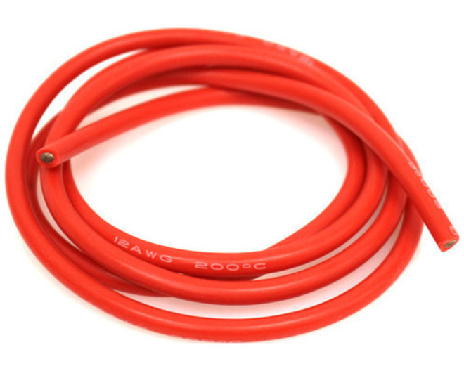 12 Gauge Silicone Wire 3 Red photo