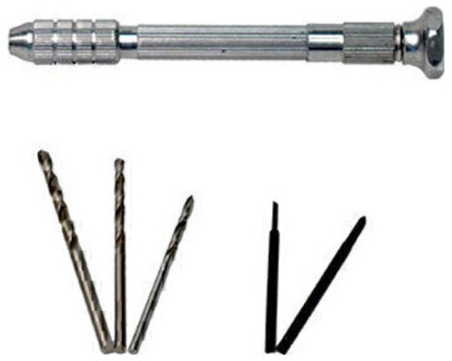 Pin Vise Miniature Drill Set with 5 Bits photo