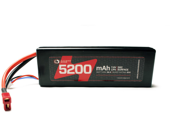 5200MAH 2S 30C Hardwired LIPO with Deans Connector photo