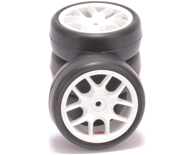 Ride 1/10 Belted TR09 Slick Tyres 10 Spoke - White