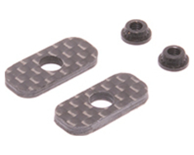 C/F Touring Car Rear Wing Nut (pr)  photo