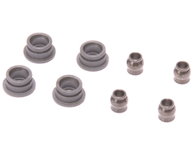 Outer Wishbone Ball and Socket (Pk4) for 1:10 Vibe Touring Car photo