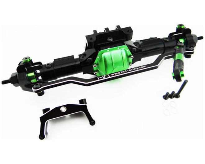 Tap to zoom Front Axle Assembly Aluminum (Green) - Axial SCX10