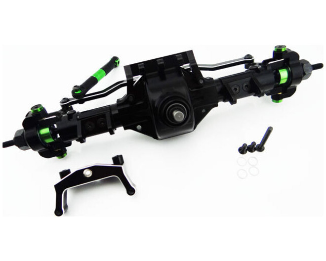 Tap to zoom Front Axle Assembly Aluminum (Green) - Axial SCX10