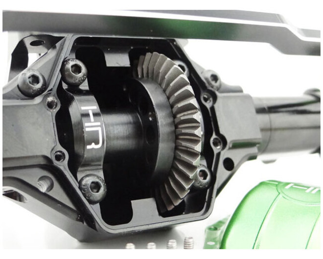 Tap to zoom Front Axle Assembly Aluminum (Green) - Axial SCX10