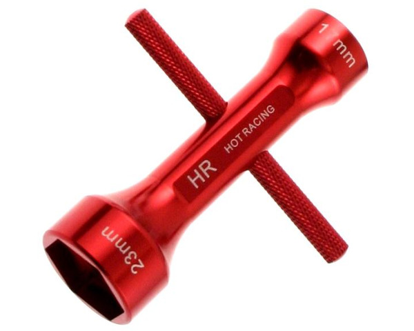 Red wheel wrench 23 and 17 mm