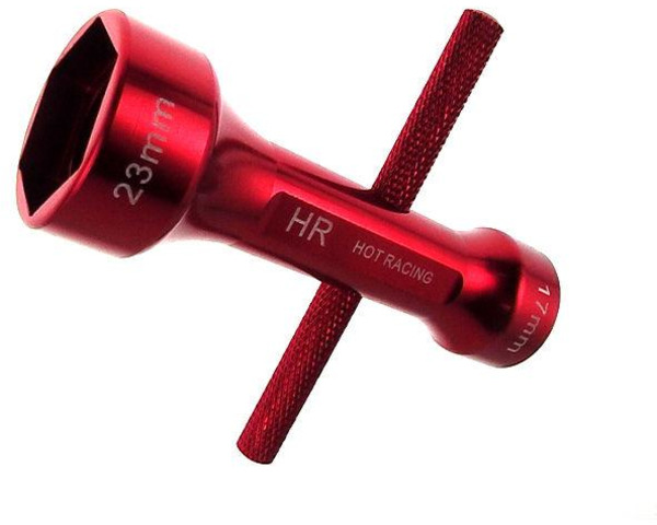 Red wheel wrench 23 and 17 mm