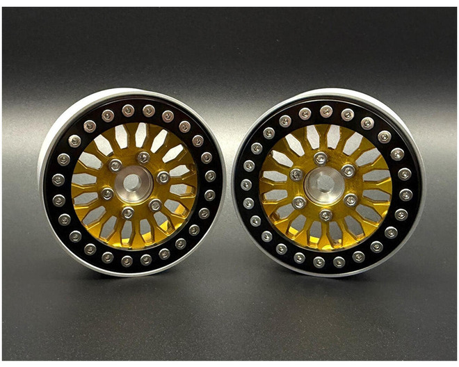 1.9 Shield Aluminum Rock Crawler Beadlock Wheels W/Reef Hubs & R photo