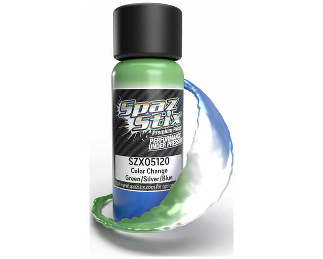 Color Change Airbrush Paint, Green/Silver/Blue, 2oz Bottle photo