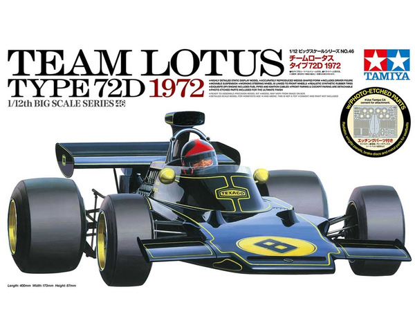 1/12 Team Lotus Type 72d 1972 Plastic Model Kit photo