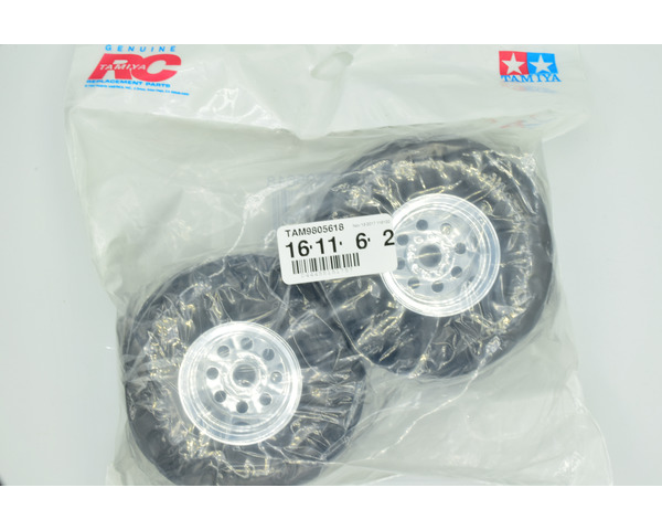 RC Front Tire/Wheel: WR-02 Wild Willy 2 - (L & R 1pc each) photo