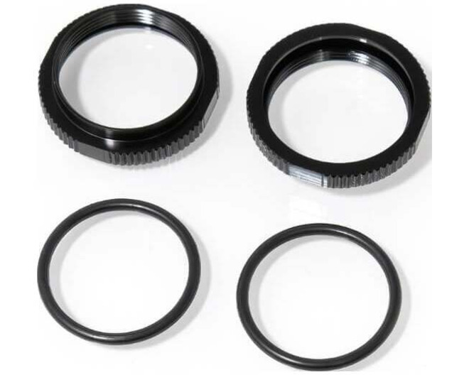 Shock Adjustment Collars (short aluminum BLACK ano 2 pieces) photo