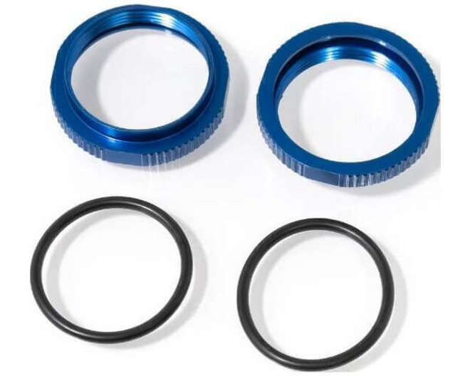 Shock Adjustment Collars (short aluminum BLUE ano 2 pieces) photo