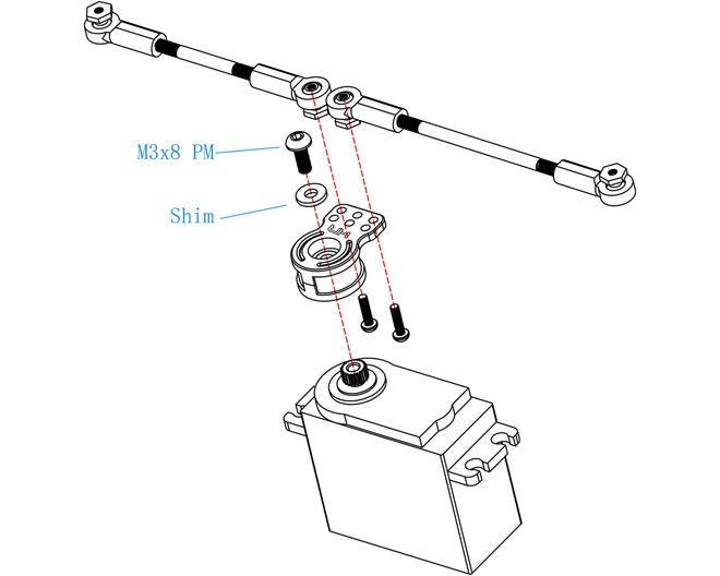 Aluminum Servo Saver Horn (Blue) CW01 Luncbox or Midnight Pumpki