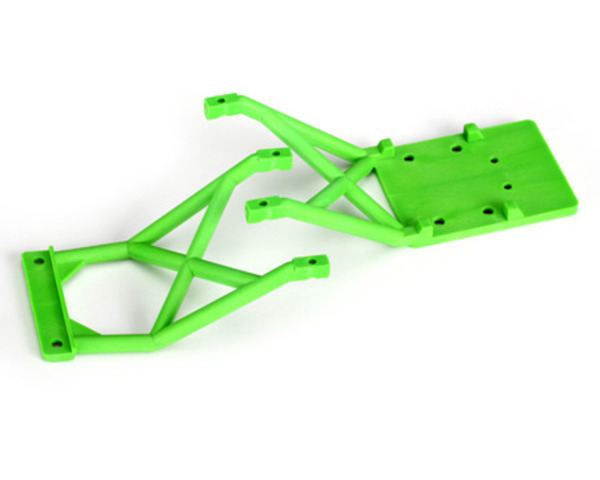 Stampede 2wd Front & Rear Skid Plates Green photo