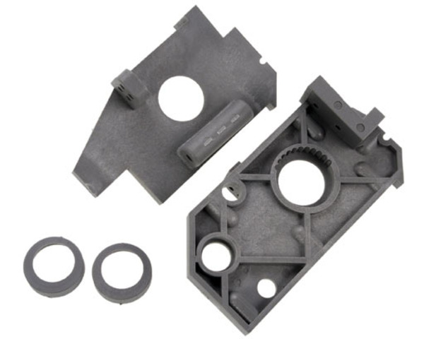 Side plates, rear (l&r) (grey) / belt tension cams (2) (grey) photo