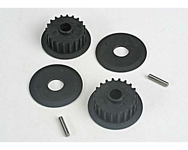 Pulleys, 20-groove (middle) (2)/flanges (2)/ axle pins (2) photo