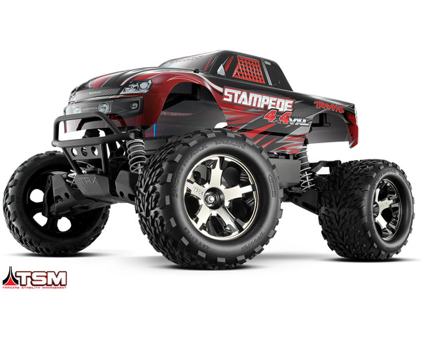 Stampede 4x4 1/10 Scale with Tsm 2.4ghz Red photo